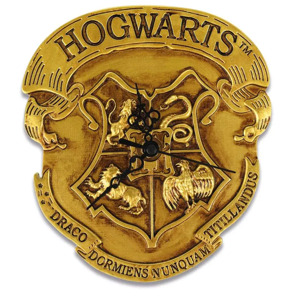 Figurine Harry Potter hogwarts crest clock